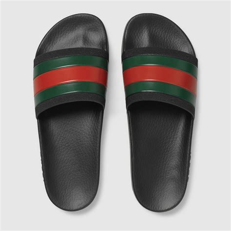 gucci men's rubber slide sandals|Gucci rubber sandals sale.